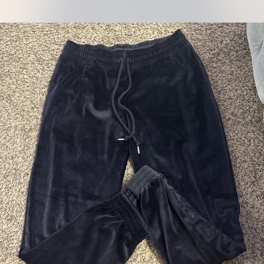 PINK Victoria's Secret Black Velour Pants